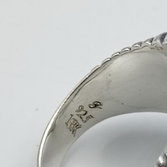 Samuel B Behnam Sterling Silver 925 18K Gold Sea Creatures Cocktail Ring Sz 7 - Picture 11 of 14